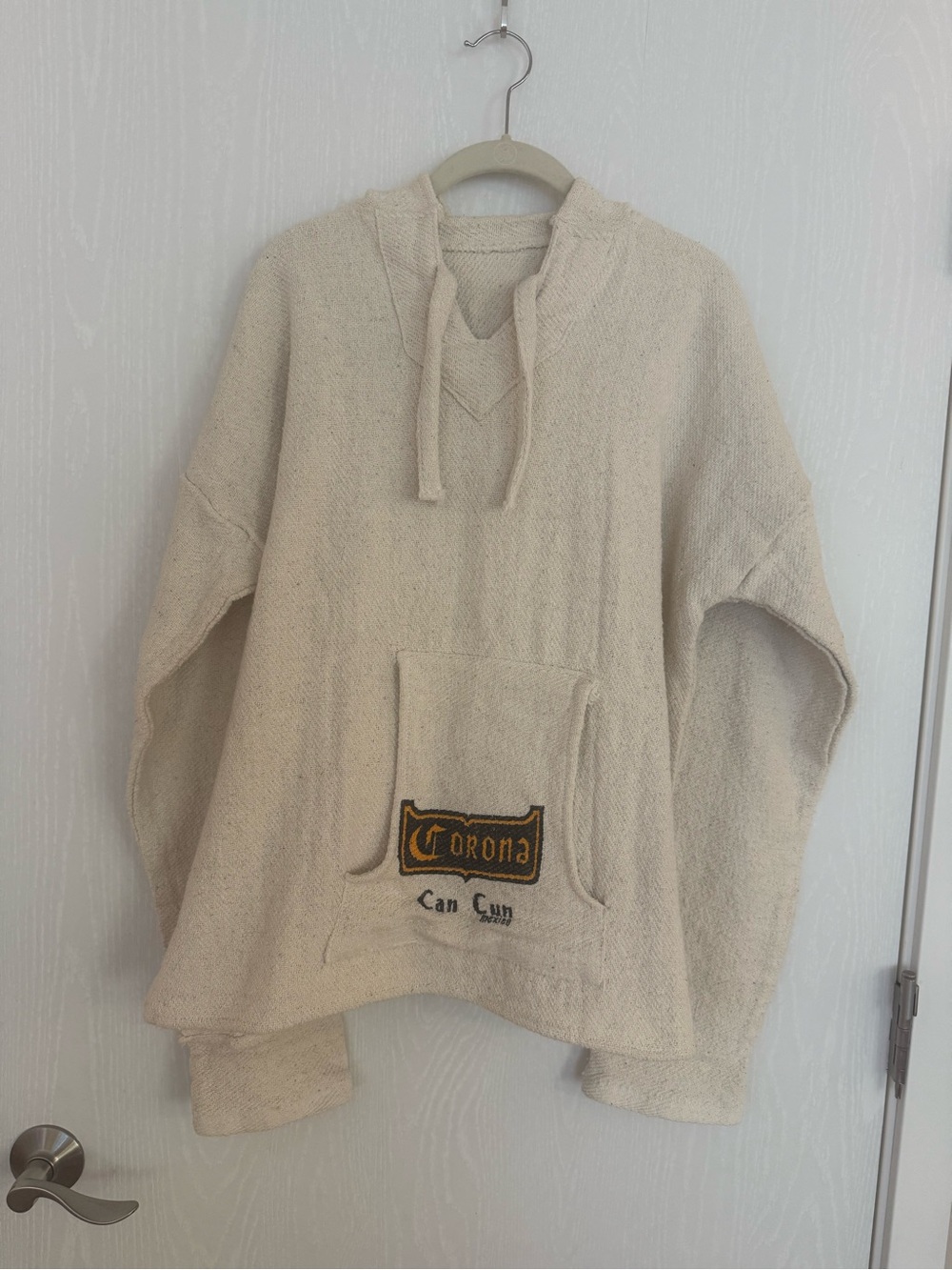 Corona Cancun Mexico Baja Hoodie Pullover Beach Poncho Sweatshirt Unisex Boho